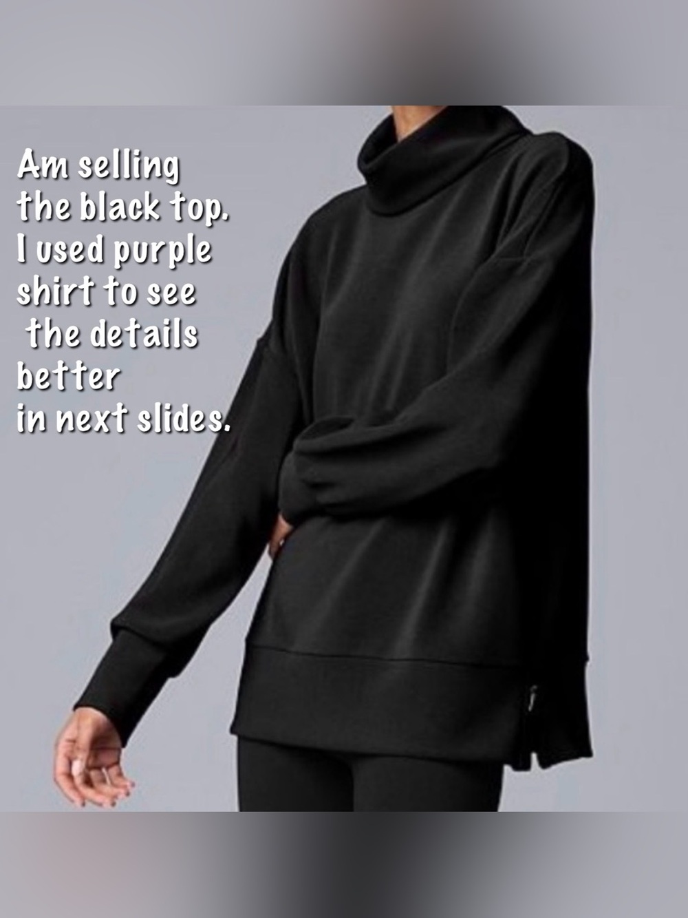Women's Simply Vera Vera Wang Rib Black Cowlneck Side-Zip Pullover
